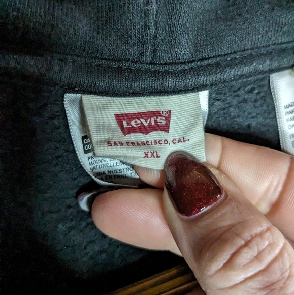 Levi's XXL Black Cropped‎ Cozy Pullover Hoodie - Picture 2 of 9